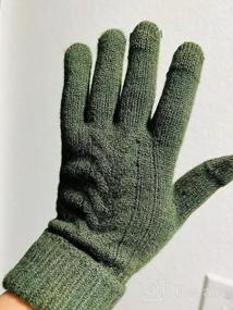img 6 attached to Achiou Women'S Winter Gloves - Мягкая трикотажная перчатка для текстовых сообщений с сенсорным экраном и теплой флисовой подкладкой
