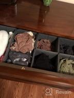 img 1 attached to Maximize Your Drawer Space With Onlyeasy Foldable Clothes Organizer Set For Underwear, Bras, Diapers, And Accessories - 6 Black Dividers Included review by Jeff Pfaff