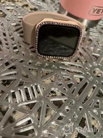 img 8 attached to 2 Pack Rose Gold + Silver Goton Bling Защитная пленка для экрана для Apple Watch Series 7 и 8 45 мм | Женская блестящая полная защитная прозрачная жесткая крышка для ПК, совместимая с аксессуарами серии IWatch 7/8