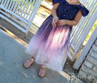 img 1 attached to Sparkling Rainbow Tutu Pageant Dress for Girls - Ages 2-10 Years review by Dana Wood