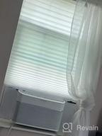 img 1 attached to 2 Pack White Light Filtering Cordless Pleated Fabric Window Shades, 36"X72", Easy To Cut And Install With 4 Clips review by Joshua Pilla