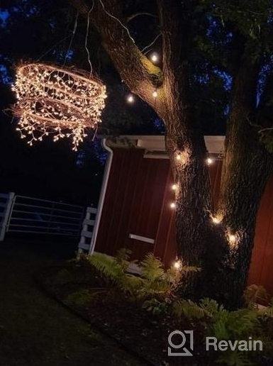 img 1 attached to Mlambert 48Ft Outdoor Bistro String Lights For Patio, Waterproof 11W Dimmable Edison Bulbs Hanging Commercial Grade Cafe Backyard Pergola Wedding 2200K Warm White Black review by Marco Maurer