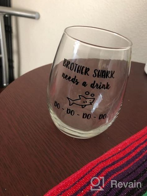 img 1 attached to Quirky Nana Shark Stemless Wine Glass With Hilarious Design - Perfect Gift For Grandma'S Special Occasions review by Alex Maynard