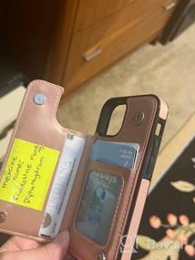 img 6 attached to Мини-чехол-кошелек для iPhone 13 с держателем для карт - искусственная кожа ONETOP, магнитная застежка и противоударная крышка 5,4 дюйма (черный)