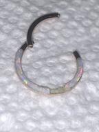 img 1 attached to 16G CZ Opal Hinged Segment Nose Rings Hoop 316L Surgical Steel Earrings 8Mm 10Mm - Longbeauty review by Jane Cuperus