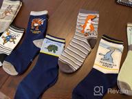 img 1 attached to Dinosaur Crew Socks for Kids - Stretch Cotton Boys' Socks review by Richard Deng