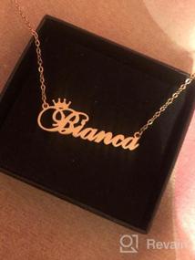 img 5 attached to Customized Rose Gold Name Necklace with Crown: Perfect Personalized Gift for Women and Girls