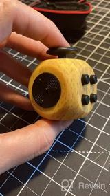 img 3 attached to Chuchik Toys Fidget Cube - Игрушка премиум-класса для снятия стресса для детей и взрослых с 12 сторонами, уменьшает беспокойство и улучшает фокусировку - идеально подходит для аутизма, СДВГ, СДВГ и ОКР - черный и оранжевый цвет - 1 упаковка