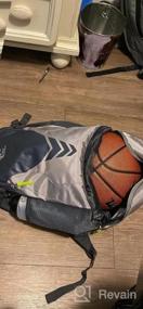 img 5 attached to Баскетбольный рюкзак большой емкости 35 л с нижним отделением для мячей для мальчиков и девочек - сумка для спортивного инвентаря для баскетбола, волейбола, футбола, футбольного мяча, тренажерного зала, путешествий на открытом воздухе и команд