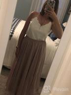 img 1 attached to Womens Pleated Chiffon Maxi Skirt - Full/Ankle Length, Elastic Waist, Retro Style review by Yalena Torres