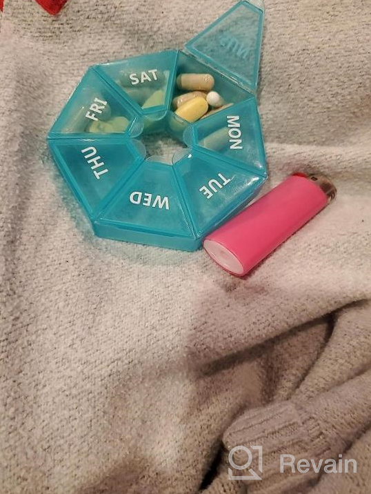 img 1 attached to XL 7-Day Weekly Pill Organizer - Portable Medicine Case For Vitamins/Fish Oil/Pills/Supplements - Arthritis Friendly review by John Caldwell