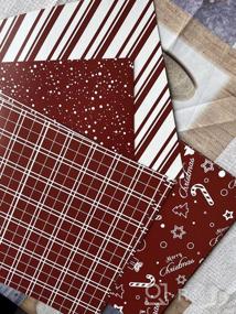 img 5 attached to Красно-белый набор MIAHART из 45 листов с рождественским рисунком - двухсторонняя праздничная декоративная бумага для скрапбукинга и изготовления открыток с 10 уникальными рисунками формата A4