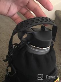 img 8 attached to YISIBO Water Bottle Holder: Adjustable Shoulder/Hand Strap & 2 Pockets For Hiking, Travel, Camping