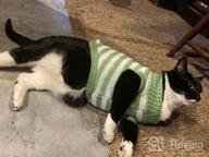 img 1 attached to Soft And Warm Striped Sweater For Cats And Small Dogs - High Stretch, Perfect For Male And Female Kittens - Knitwear Pet Clothes review by Larry Cothran
