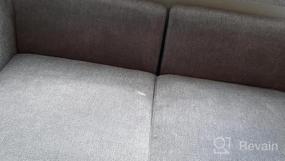 img 4 attached to Модульный 3-местный диван-кровать с местами для хранения для небольших помещений стильного цвета морской волны от HONBAY