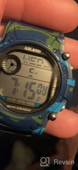 img 1 attached to Stay on Schedule with AZLAND 3 Alarms Kids Sports Wristwatch - Waterproof Digital Watches for Boys and Girls review by Dick Grayson