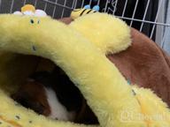 картинка 1 прикреплена к отзыву Cozy Fleece Snuggle Sack Bed For Small Animals - Rabbit, Guinea Pig, Hamster, Chinchilla, Squirrel, Rat - Yellow Bee Design - Ideal For Cage - Size Small от Harry Ashcraft