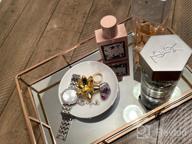 img 1 attached to Add Glam To Your Vanity With EZDC'S Rose Gold Mirror Tray And Ring Dish Set review by Danielle Thompson