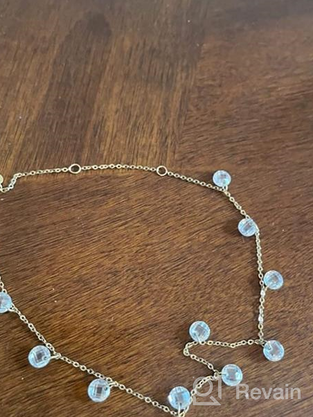 img 1 attached to 🌟 SISGEM 14K Solid Yellow Gold Dangle Cubic Zirconia Anklet for Women Girls, Real Gold Station Anklet Bracelet Beach Anklet Tassel Foot Bracelet Fine Jewelry Birthday Gifts for Her with 8-Inch + 2-Inch Extender review by Regina Vere