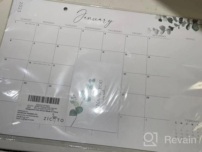 img 1 attached to 17"X11" Aesthetic 2023-2024 Modern Greenery Desk/Wall Calendar For Easy Organizing And Planning review by Devon Holmes
