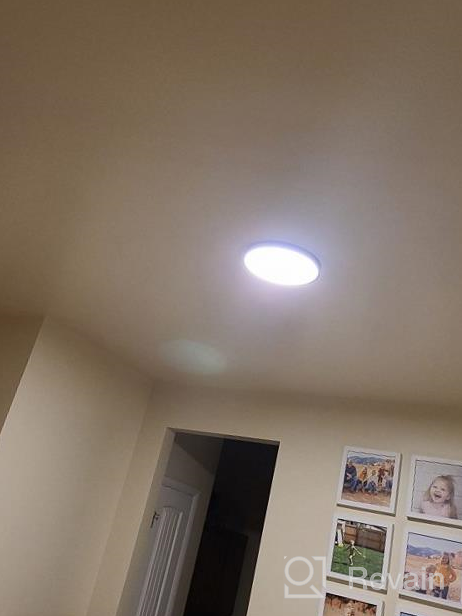 img 1 attached to TALOYA 12In LED Ceiling Light - 200W Equivalent, 3 Color Temperatures, Black Shell 1-Pack review by Marcus Krieger