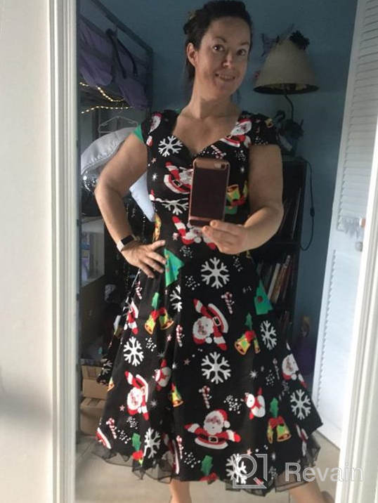 img 1 attached to Vintage Rockabilly Style With A Spooky Twist: Women'S Halloween Swing Dress review by Mike Zeigler