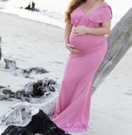 img 1 attached to Stylish And Comfortable Maternity Maxi Dress With Ruffles And Stretchy Fabric By Dance Fairy Molliya review by Diane Beachem