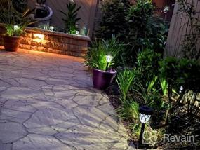 img 6 attached to 10 Pack Color Changing Solar Lights: Outdoor Decorations For Garden Pathway, Walkway, Patio & Christmas.
