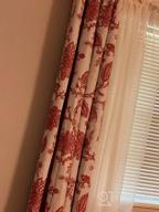 img 1 attached to Transform Your Home With DriftAway Freda Jacobean Floral Linen Blend Blackout Curtains - Taupe Beige, 2 Layers, 2 Panels, Grommet Window Treatment, 52X84 Inches review by Robert Sample