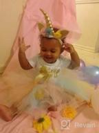 картинка 1 прикреплена к отзыву Sparkling Unicorn Baby Girl Outfit For 1St Birthday: Romper, Tutu Princess Skirt Dress, Bow Headband Set от Anthony Montgomery