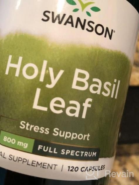 img 1 attached to Swanson Holy Basil Leaf (Tulsi) 800Mg Capsules - A Natural Way To Combat Stress And Promote Emotional Well-Being - With Potential Benefits For Blood Glucose Levels - 120 Capsules Per Bottle review by Krista Johnson
