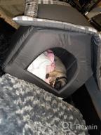 картинка 1 прикреплена к отзыву Hollypet Pet Bed Warm Cave Nest Villa Спальный домик для кошек и маленьких собак, розовая кабина, 14L X 14W X 13H от Jaye Cleveland