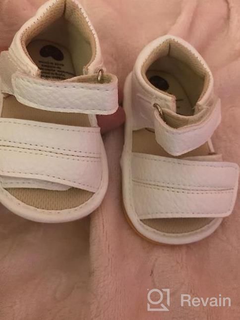 img 1 attached to Soft Sole Summer Sandals For Infants: Non-Slip First Walker Shoes For Boys And Girls (0-18 Months) review by Emily Mason