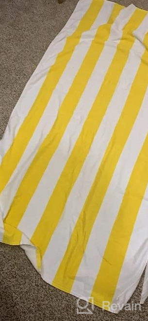 img 1 attached to Cabana Stripe Beach Towel 100% Cotton Large, Super Absorbent Soft Plush Pool Towel, Bath Towel (Charcoal Grey 30"X60") - Exclusivo Mezcla review by Jenn Simmons