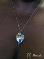 img 1 attached to Heart-Shaped Cremation Necklace With Birthstones - Memorial Jewelry For Ashes With Inscription: 'Your Wings Were Ready, But My Heart Was Not' review by Brandon Pratt