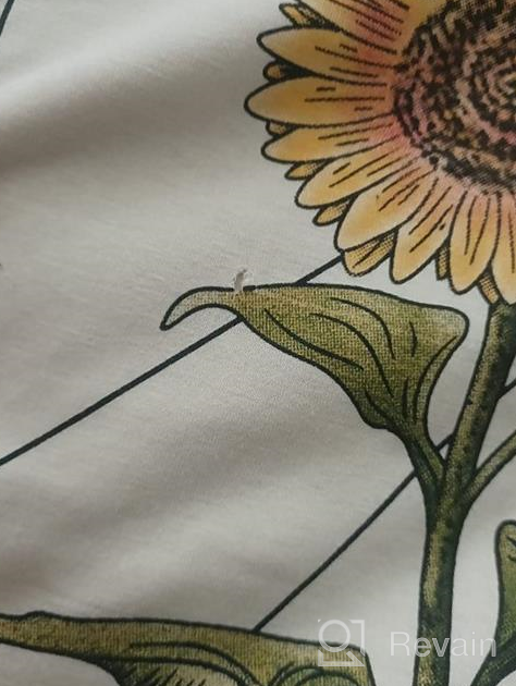 img 1 attached to Women'S Sunflower T-Shirt Short Sleeve Tee Top Junior Girls Cute Flower Graphic Trendy Clothes review by Joshua Talbot