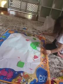 img 5 attached to Волшебный водный коврик для детей - образовательная игрушка для рисования и письма для возраста от 2 до 7 лет - идеальный подарок для малышей.