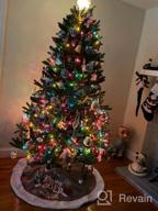 картинка 1 прикреплена к отзыву HAUMENLY Burlap Christmas Tree Skirt, Buffalo Plaid Reindeer Tree Skirt For Xmas Tree Holiday Party Decoration - 32 Inches от Ken Ventura