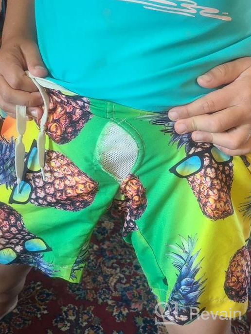 img 1 attached to Boys' Hawaiian Volleyball Pineapple Swimsuit by Freshhoodies review by John Baker