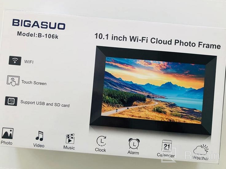 img 1 attached to 10.1 Inch Digital Picture Frame With IPS Touch Screen HD Display, Frameo APP For Remote Sharing, 16GB Memory, Auto-Rotate, USB & Micro SD Card Support - BIGASUO review by Joel Gardner