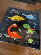 img 1 attached to Cute Dinosaur Blanket For Boys - Colorful Flannel Gift Blanket Drawn With Simple Strokes - Perfect Room Decor For Kids - ARTBECK (Grey, 50"X60") review by Tyler Bonnell