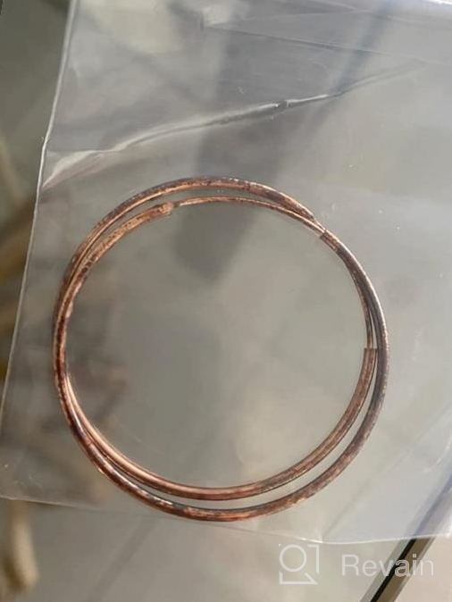 img 1 attached to T400 925 Sterling Silver Gold Rosegold Hoop Earrings: Stylish Lightweight Hoops for Women & Girls - Perfect Birthday Gift! review by Gary Hall