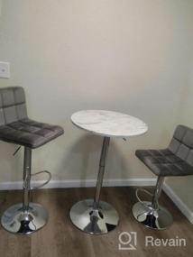img 5 attached to Upgrade Your Home Bar With Puluomis Set Of 3 Marble Bar Table And Chrome Barstools