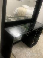 img 1 attached to Glamorous Boahaus Serena Modern Makeup Vanity With 7 Drawers, Hollywood Lights & Wide Mirror - Perfect For Bedroom! review by Billy Balwin