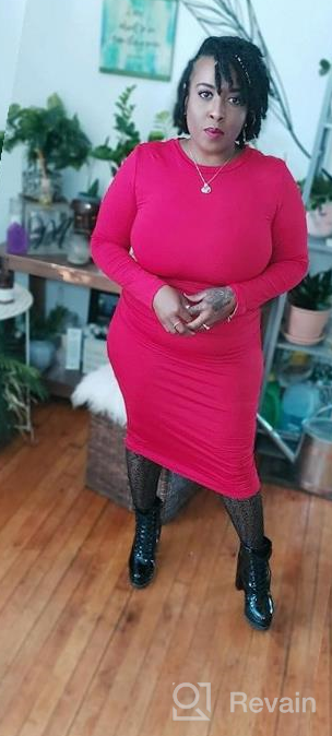 img 1 attached to Stylish Ruched Long Sleeve Midi Dress For Women - Perfect For Clubbing And Parties review by Jamel Ochoa