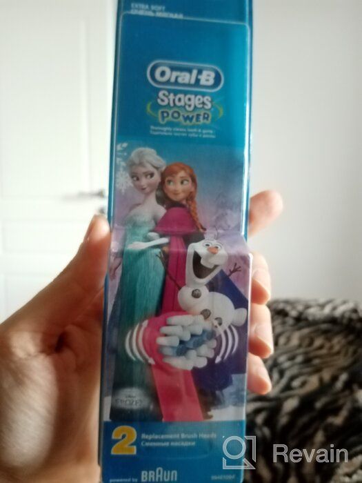 img 1 attached to Enhance Your Kids' Oral Care with Oral-B Stages Power Frozen Replacement Heads 4 Pack review by Hideo Tsuchida ᠌