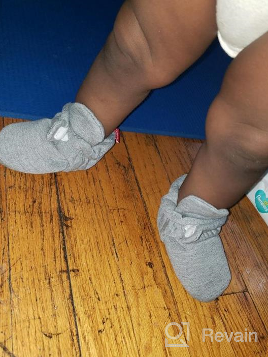 img 1 attached to 👶 ENERCAKE Cozy Fleece Booties: Gripper-Enhanced Infant Slippers for Winter Crib Shoes review by Marc Farrell