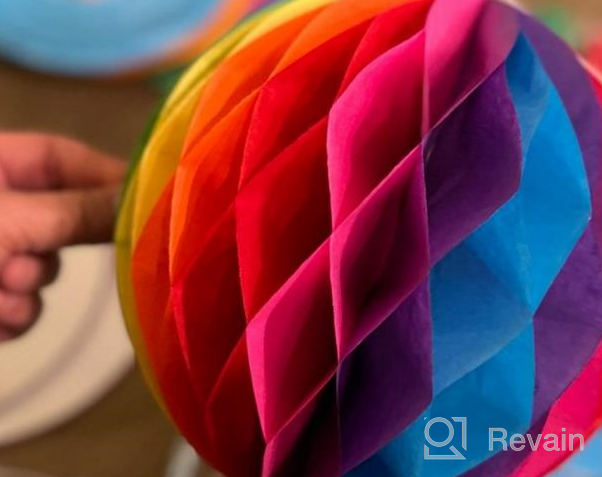 img 1 attached to 30-Piece Rainbow Party Decoration Set: Tissue Pom Poms, Paper Lanterns, Honeycomb Balls, And Garland; Colorful Decor For Special Events, Simple Assembly, SEO-Friendly review by Christopher Rodriguez