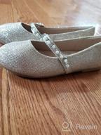 img 1 attached to Sparkling Elegance: SANDALUP Little Ballet Inlaid Rhinestone Girls' Flats review by Ann Torres