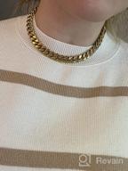 img 1 attached to DiscoverChic 18K Gold Plated/Stainless Men's Curb Chain Necklace review by Thomas Landis